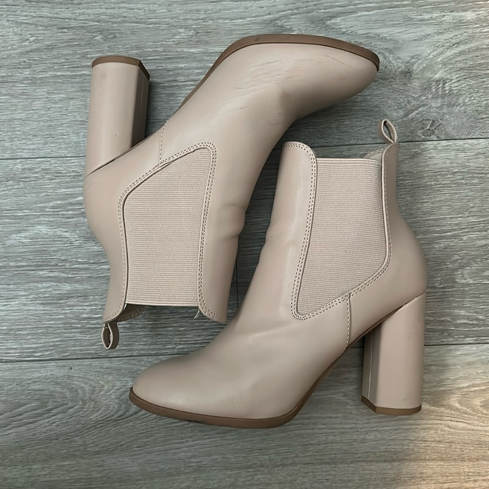 Nude ankle booties